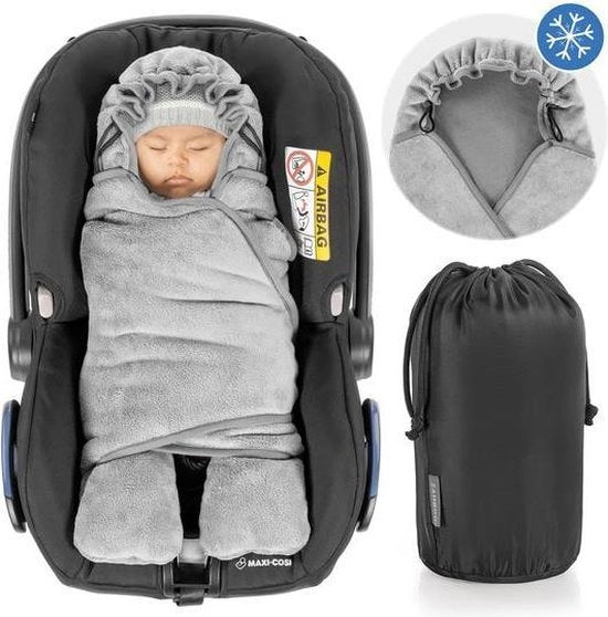 Pannolino con piedini per seggiolino auto - Edizione invernale - Grigio