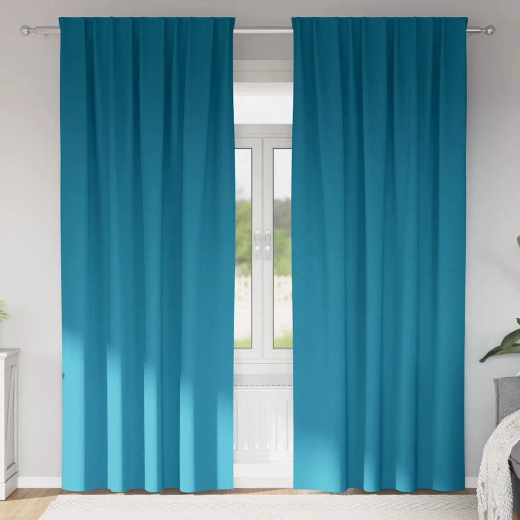 Tende Blackout con Anelli 2 pcs Turchese 245 x 140 cm 4107531