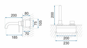 Rubinetto Da Incasso Rea Lungo Long Gold Brush + Box