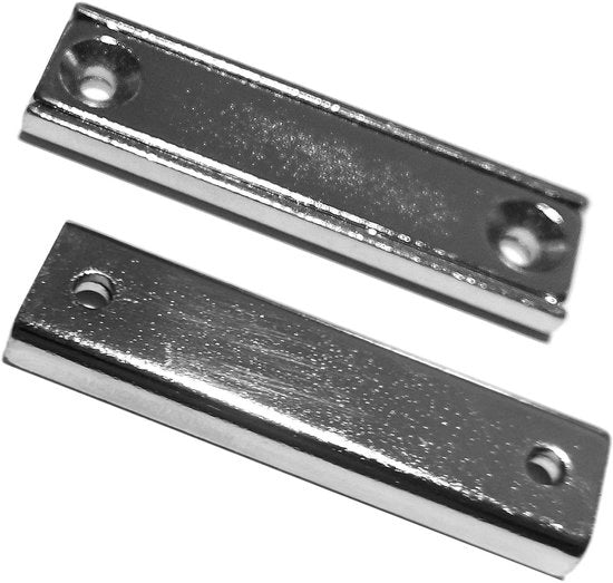 2 Strisce di Magnetismo Neodymium Estremamente Forti | 5 cm Lunghezza | 1,35 cm Larghezza | 27 kg di Forza di Attrazione | per Viti e Serraggi