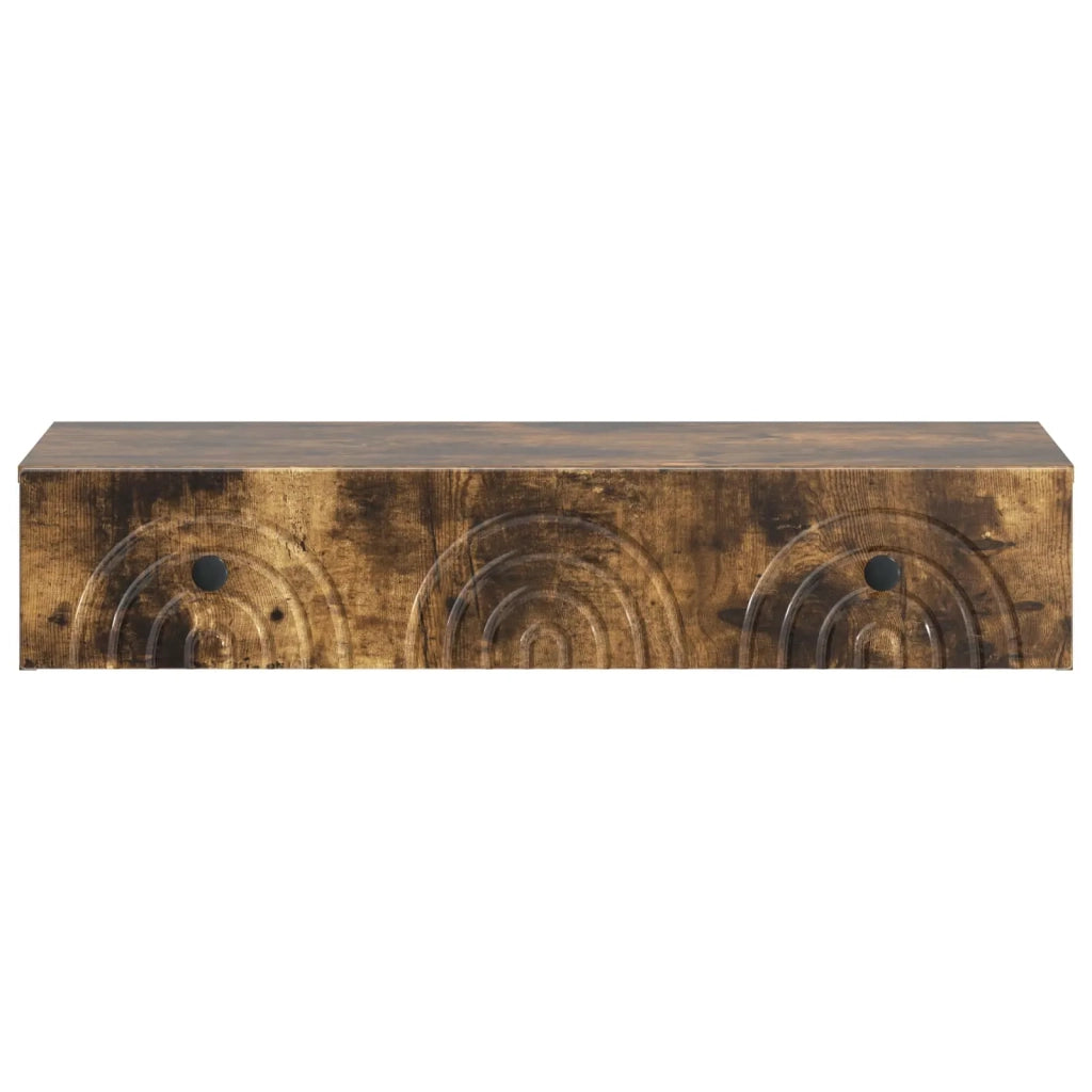 Tavolino da Parete Laterale 87,5 x 34,5 x 17 cm Rovere Fumo 898160