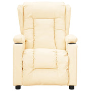 Poltrona | Sedia Relax Reclinabile Crema in Similpelle