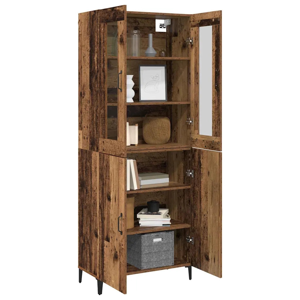 Credenza 2 pcs Legno vecchio Legno multistrato