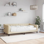 Divano Letto con Materasso Crema 90x200 cm in Tessuto 3197412