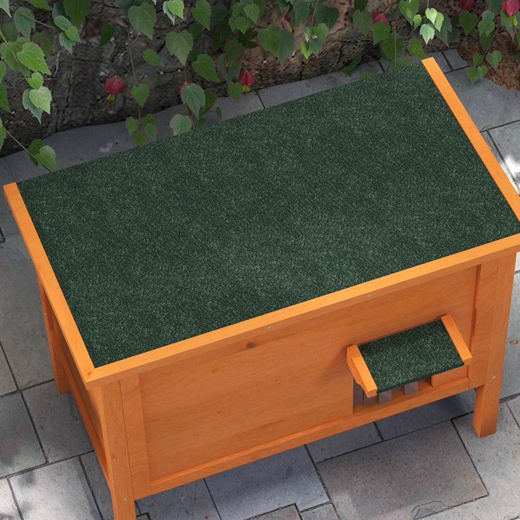 Casetta per Gatti da Esterno ¨C zephmum ¨C Arancione e Verde 85x50x68.5 cm