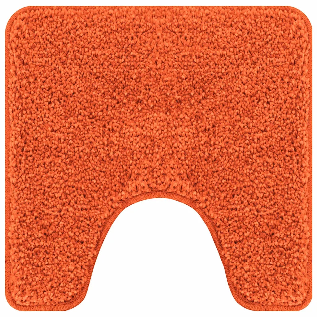 Tappeto Antiscivolo per Bagno con Taglio per Toilette Arancione 4019821