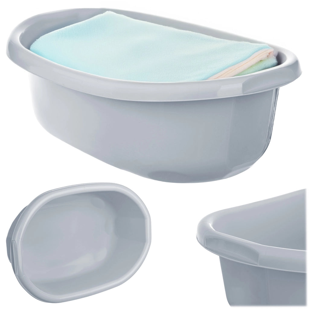 Bacinella in plastica KADAX da 20 litri, ovale, con maniglie