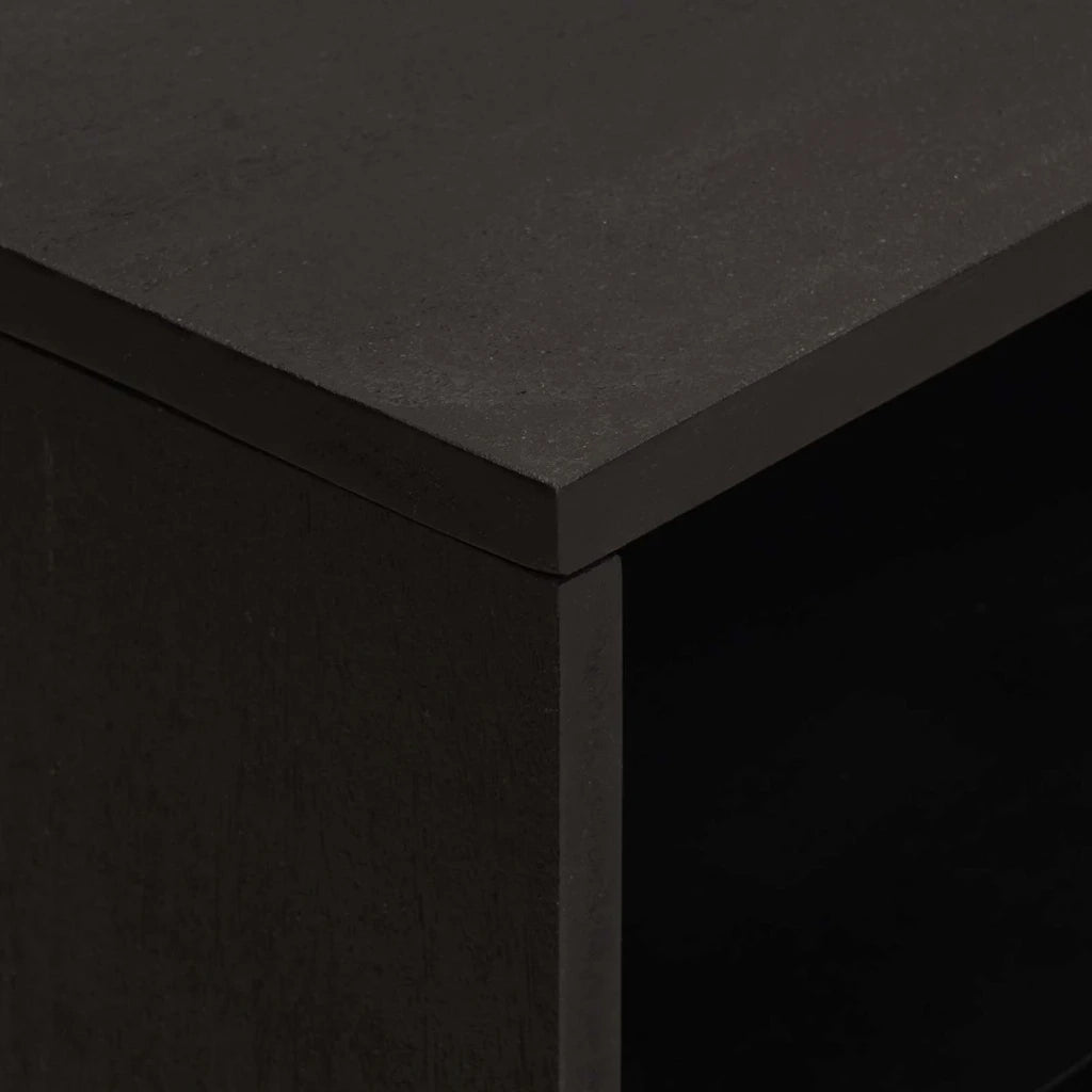 Armadio da Notte Nero 50 x 33 x 62 cm Legno di mango massello 4018818