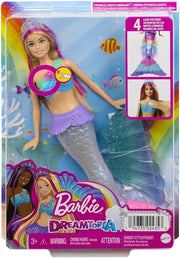 Barbie Dreamtopia Sirena Luci Scintillanti Bambola (30,4 cm, bionda) con luci che si attivano a contatto con l`acqua e c