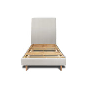 Letto 90x200 cm con testata imbottita - Tessuto velluto