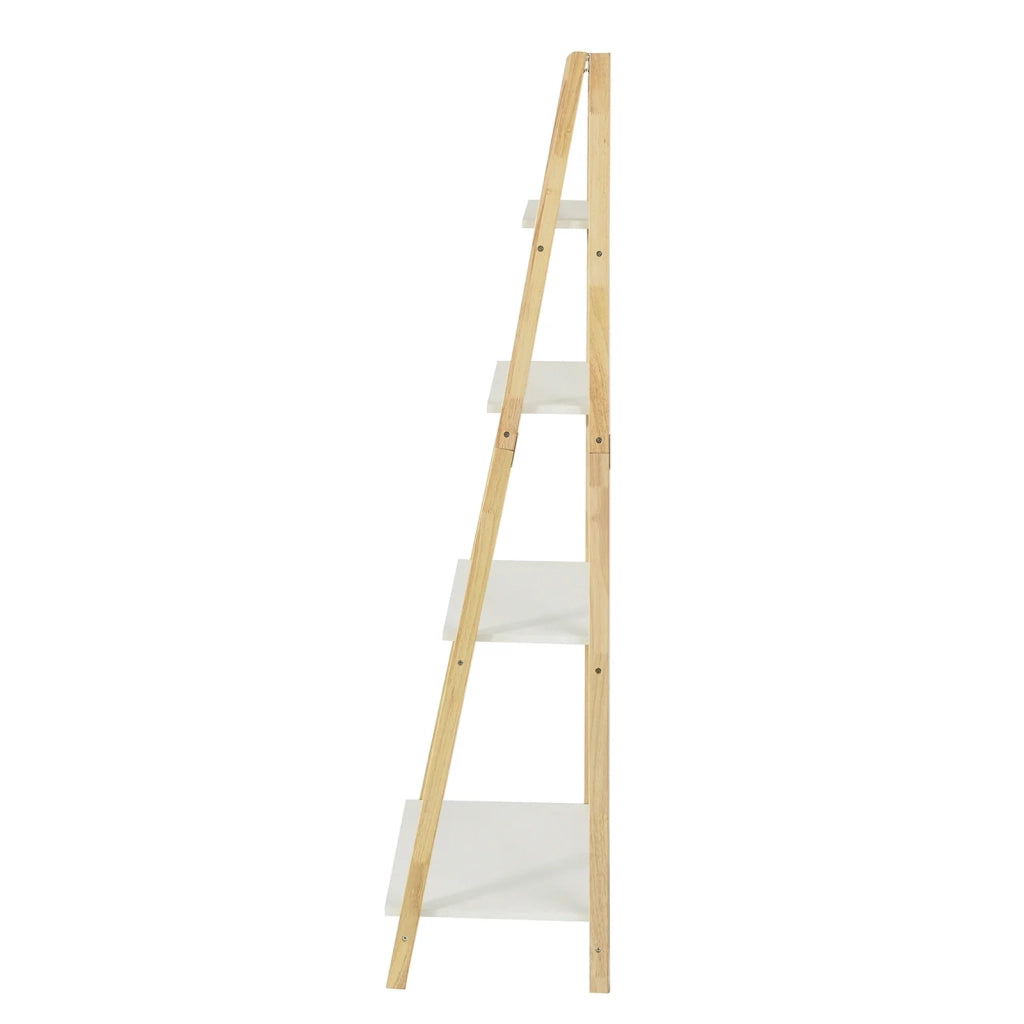 SoBuy Scaffale a scala,Libreria,Scaffale componibile,in legno di Hevea,pieghevole, FRG162-N,IT