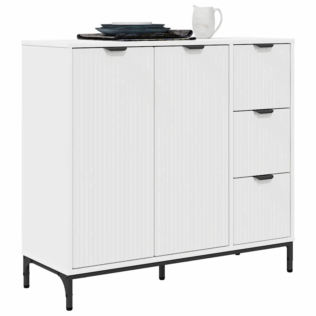 Credenza Bianco 89,5 x 33 x 82 cm Legno multistrato 883454