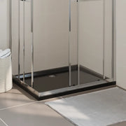 Piatto Doccia in ABS Rettangolare Nero 80x110 cm 148912