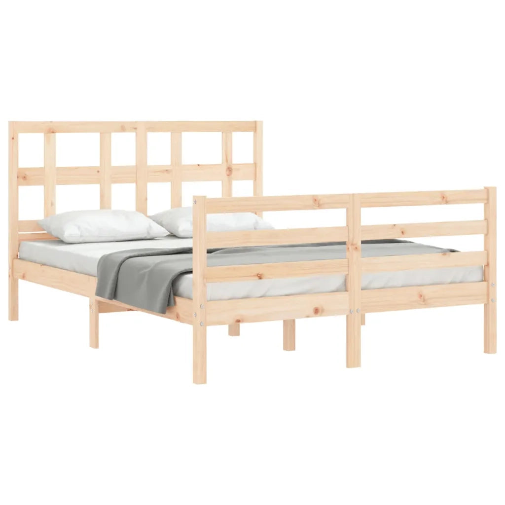 Giroletto con Testiera Small Double-Struttura Letto in Legno Massello 287245