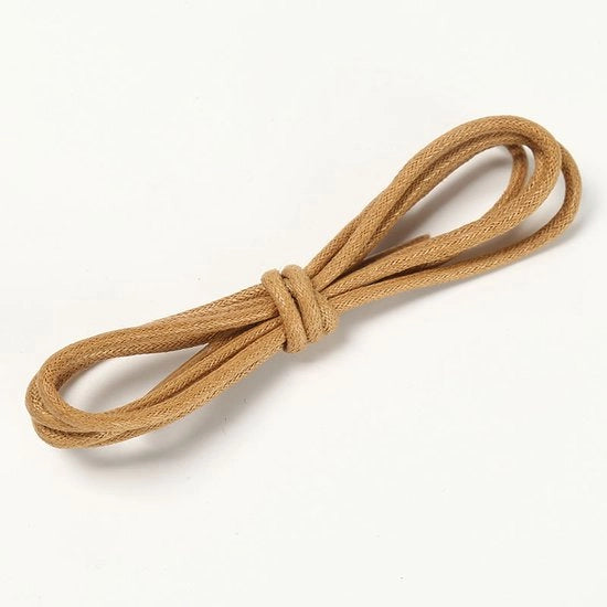 Due paia di cinture sostitutive per scarpe sottili, circolari e verniciate con diametro 2,5 mm per scarpe eleganti, oxford, brogue, derby, martin o desert (0,5 m) - giallo - 0,5m