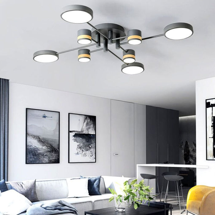 Lampada Da Soffitto Grey Grigia APP528-8C