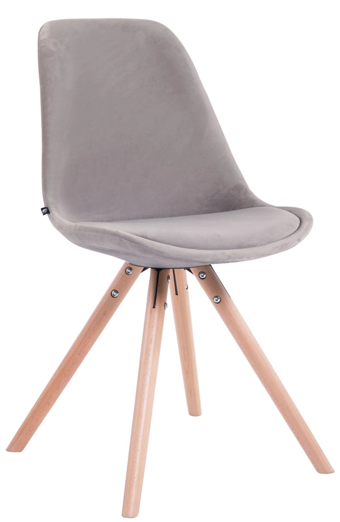 Sedia Toulouse in velluto grigio,natura