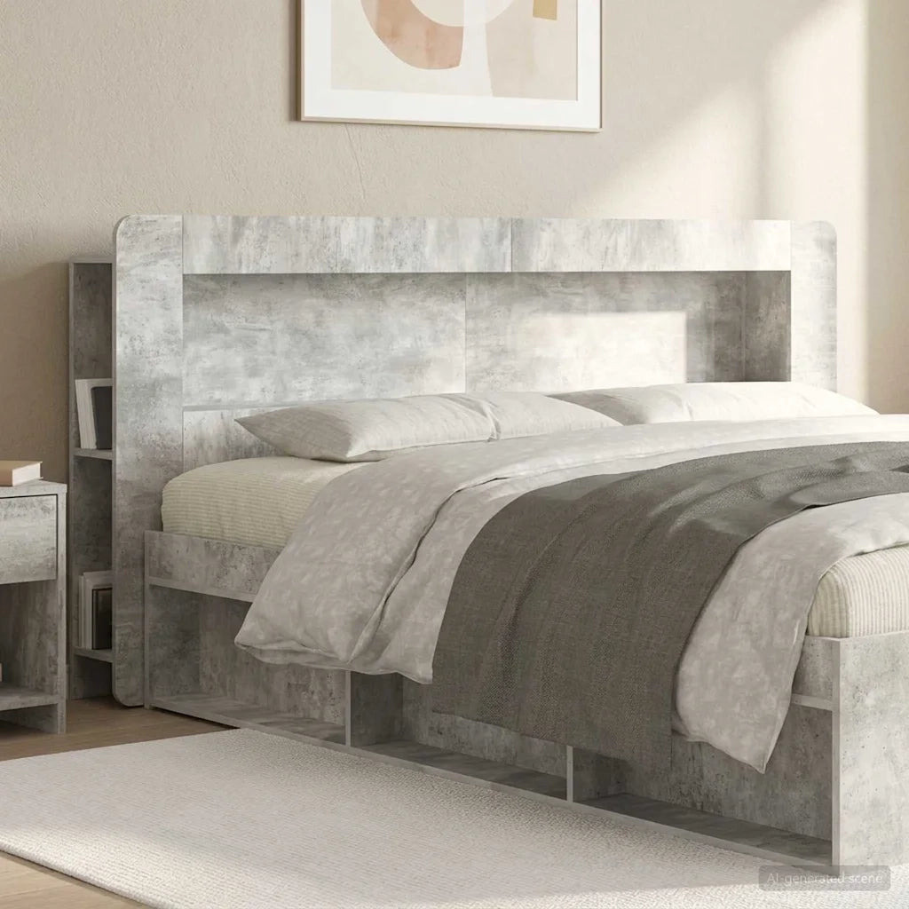 Testata del letto Grigio Cemento Legno ingegnerizzato 8001303