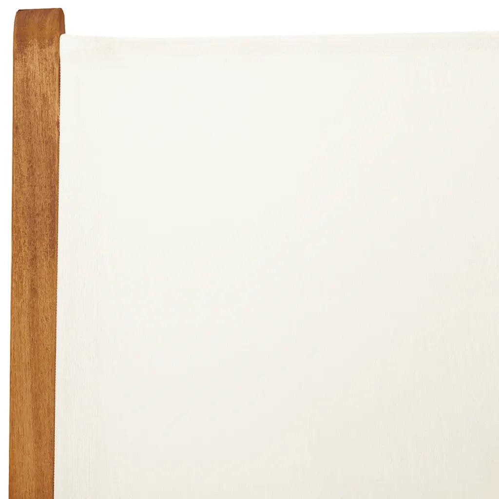 Set Pranzo da Giardino 7 pz Crema in Tessuto e Legno Massello 3281736