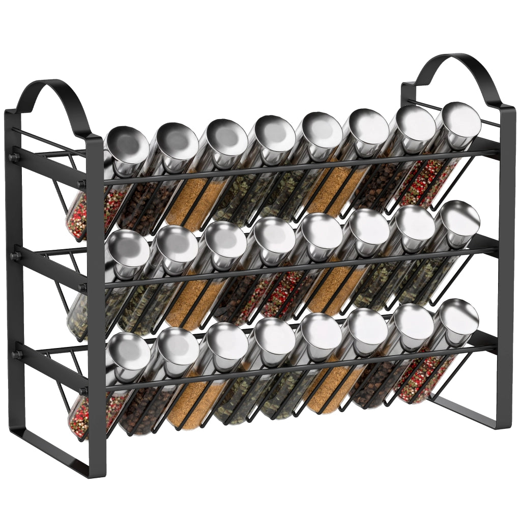 Organizzatore Portaspezie a 3 Livelli ¨C Zephmum ¨C Nero, Metallo