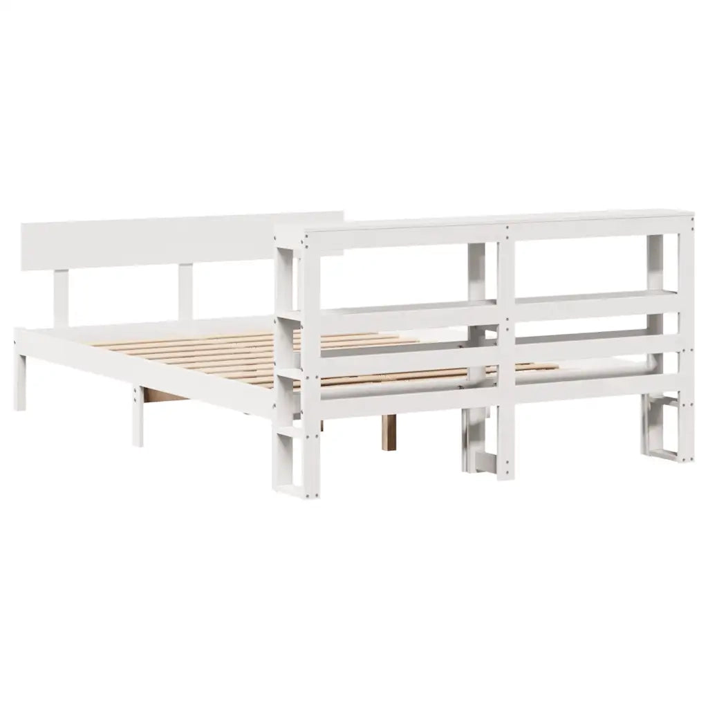 vidaXL Letto senza Materasso Bianco 120x200 cm Legno Massello di Pino