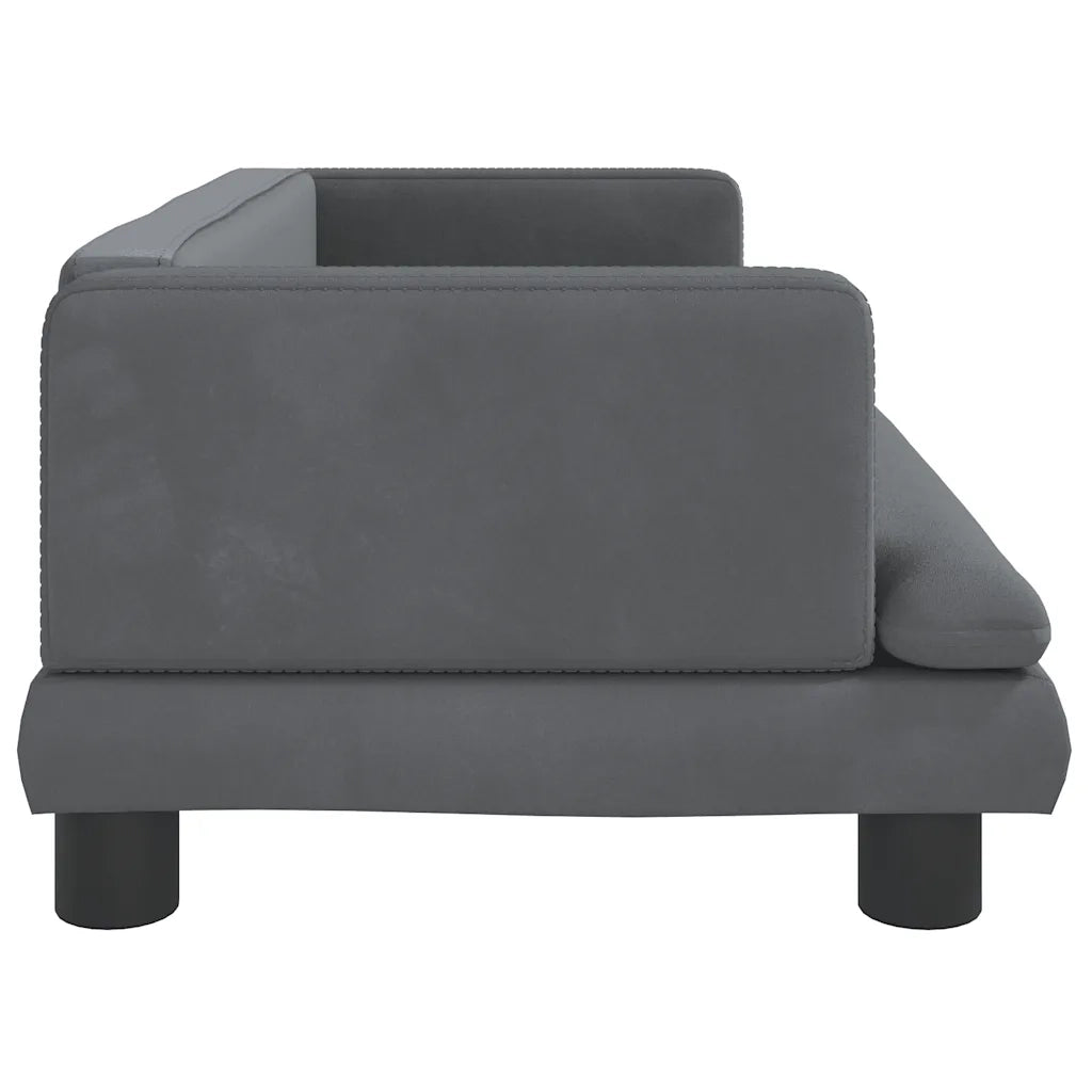 Lettino per Cani Grigio Scuro 80x45x30 cm in Velluto 171896
