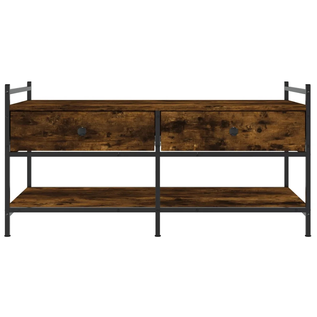 Tavolino da Salotto Rovere Fumo 99x50x50cm in Legno Multistrato 833962