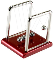 Giocattolo Educativo - Pendolo di Newton - Sferette in Equilibrio - Giocattolo per Ufficio - Materiale ABS/Stal - Dimensioni 9x7,5x9,5cm - Giocattolo per Ufficio