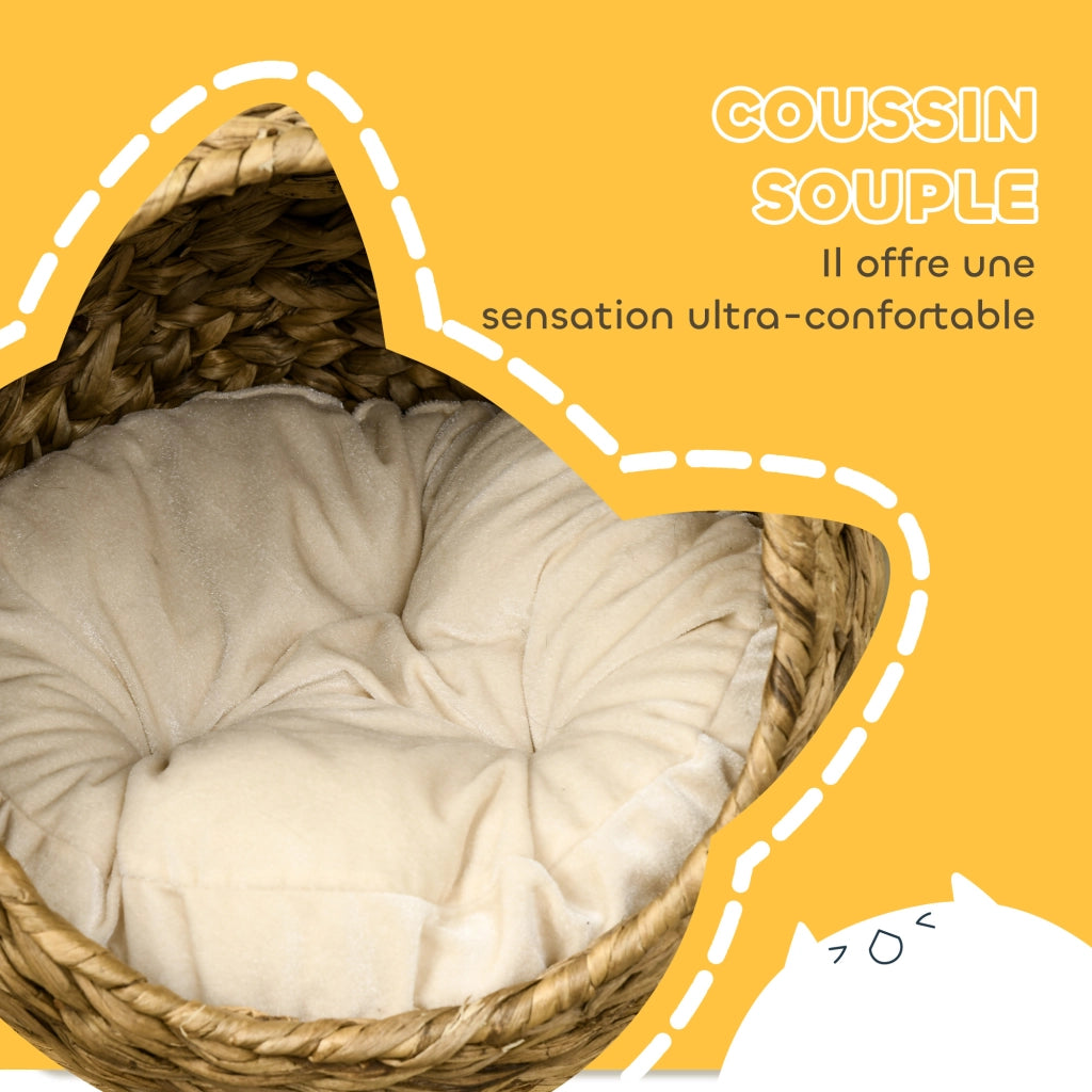 Cuccia per Gatti con Cuscino ¨C Zephmum ¨C Beige 40x37x51 cm