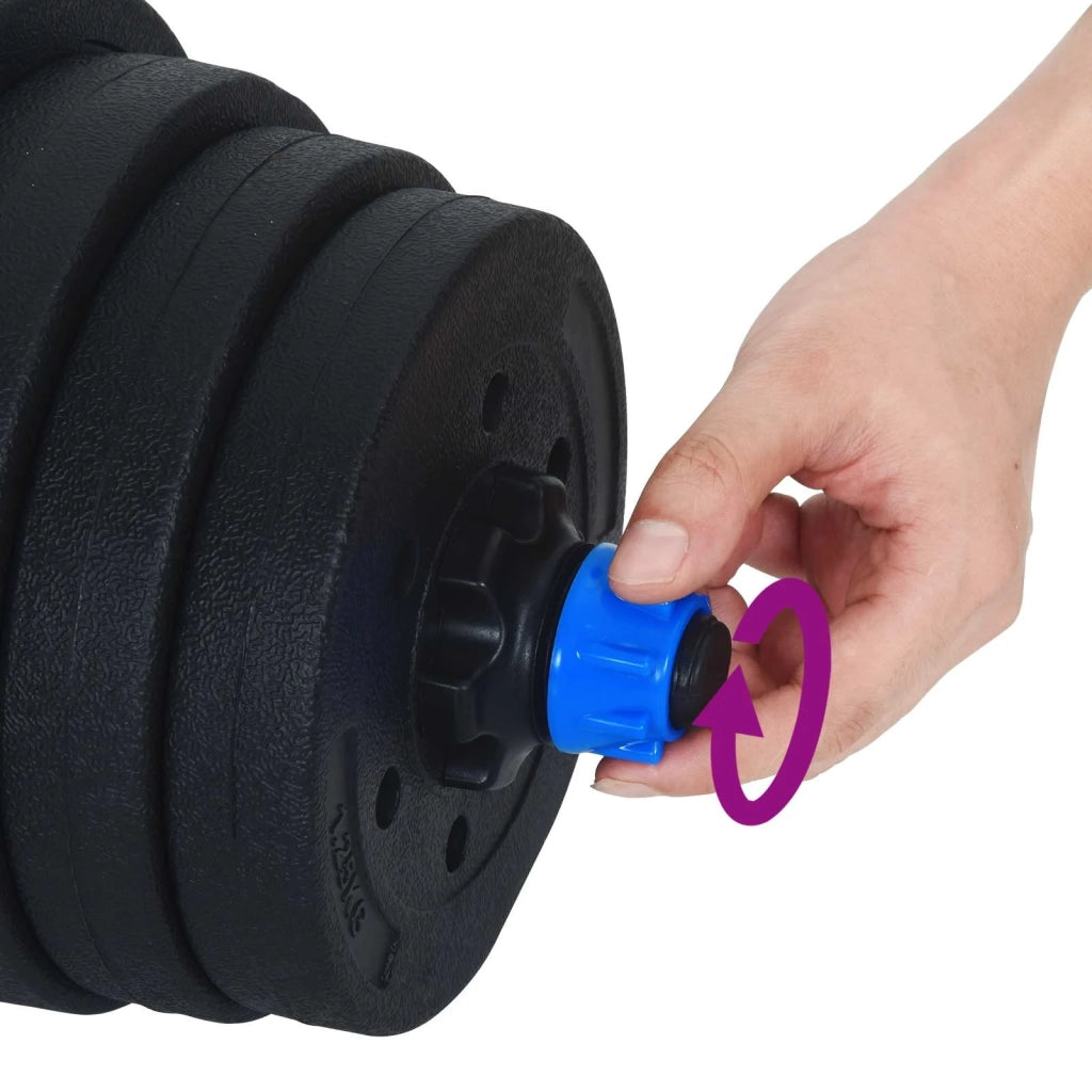 Set di manubri 4-in-1 30 kg Nero e Blu CFW7821054