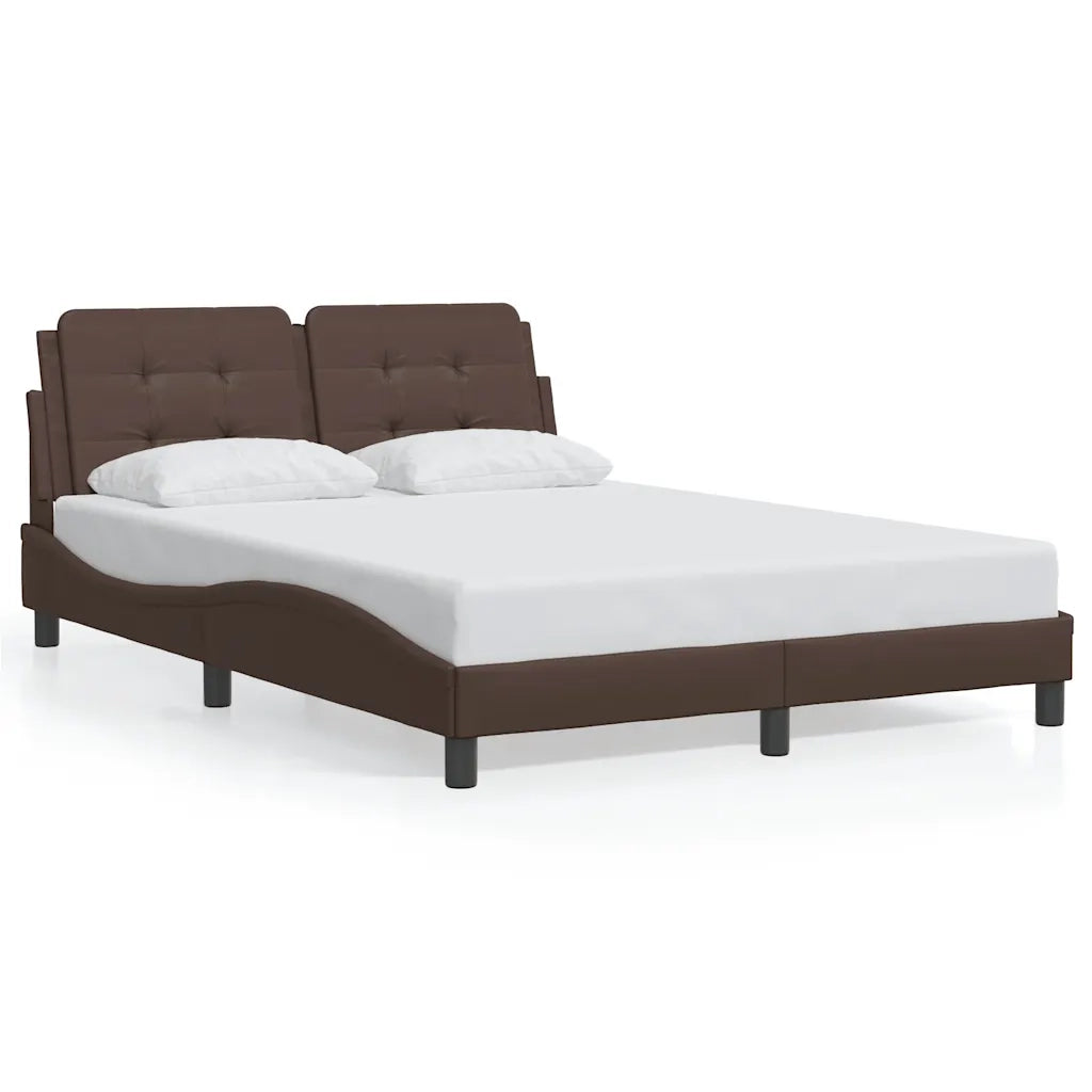 Giroletto con LED senza Materasso-Struttura Letto Zadar Marrone 120x200 cm