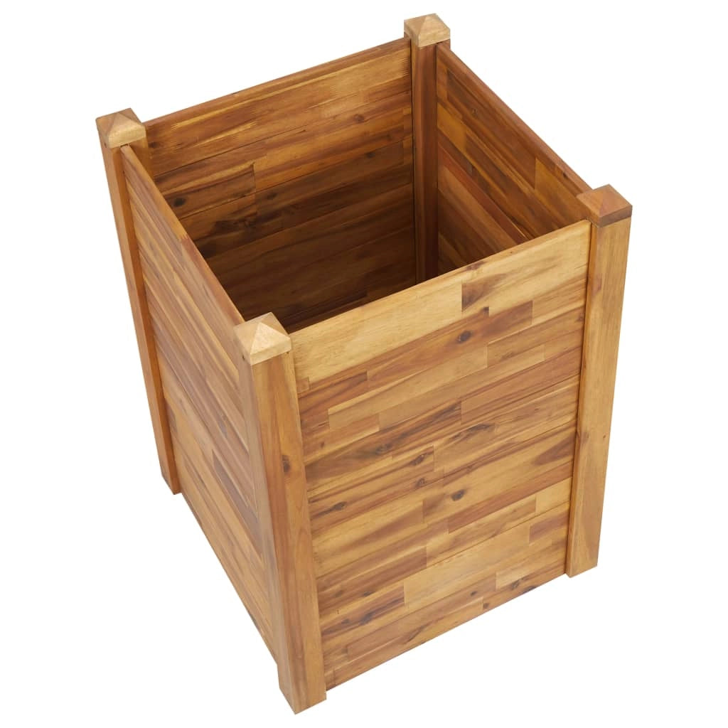 Fioriera rialzata per piante e fiori giardino 60 x 60 x 84 cm legno massello di acacia 02_0001072