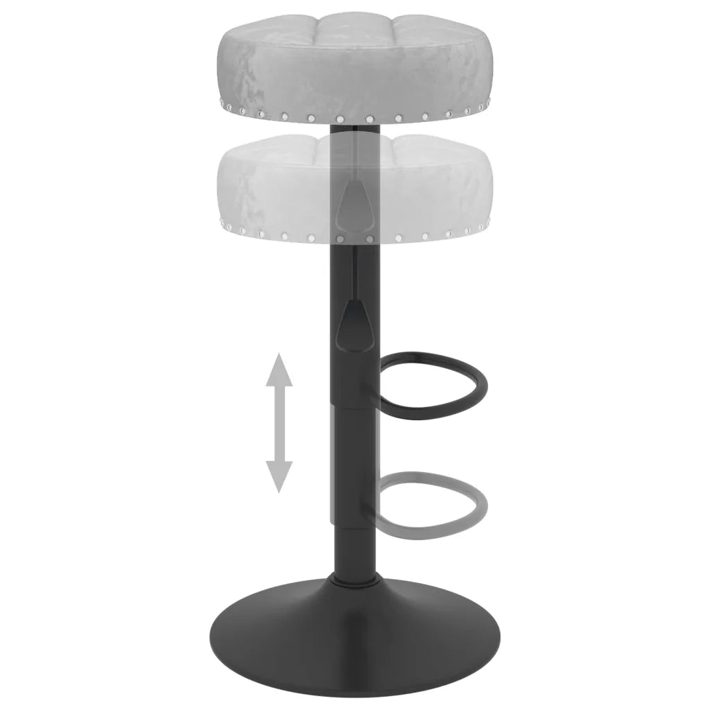 Sgabelli da Bar 2 pz Grigi in Velluto cod mxl 55692