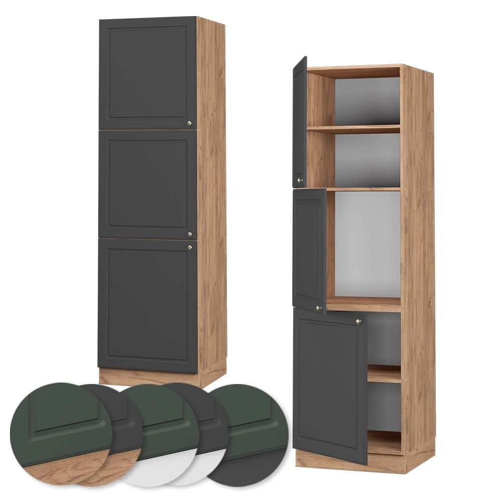 Mobile per forno da incasso Fame-Line Antracite-oro/Rovere dorato 60 cm Vicco