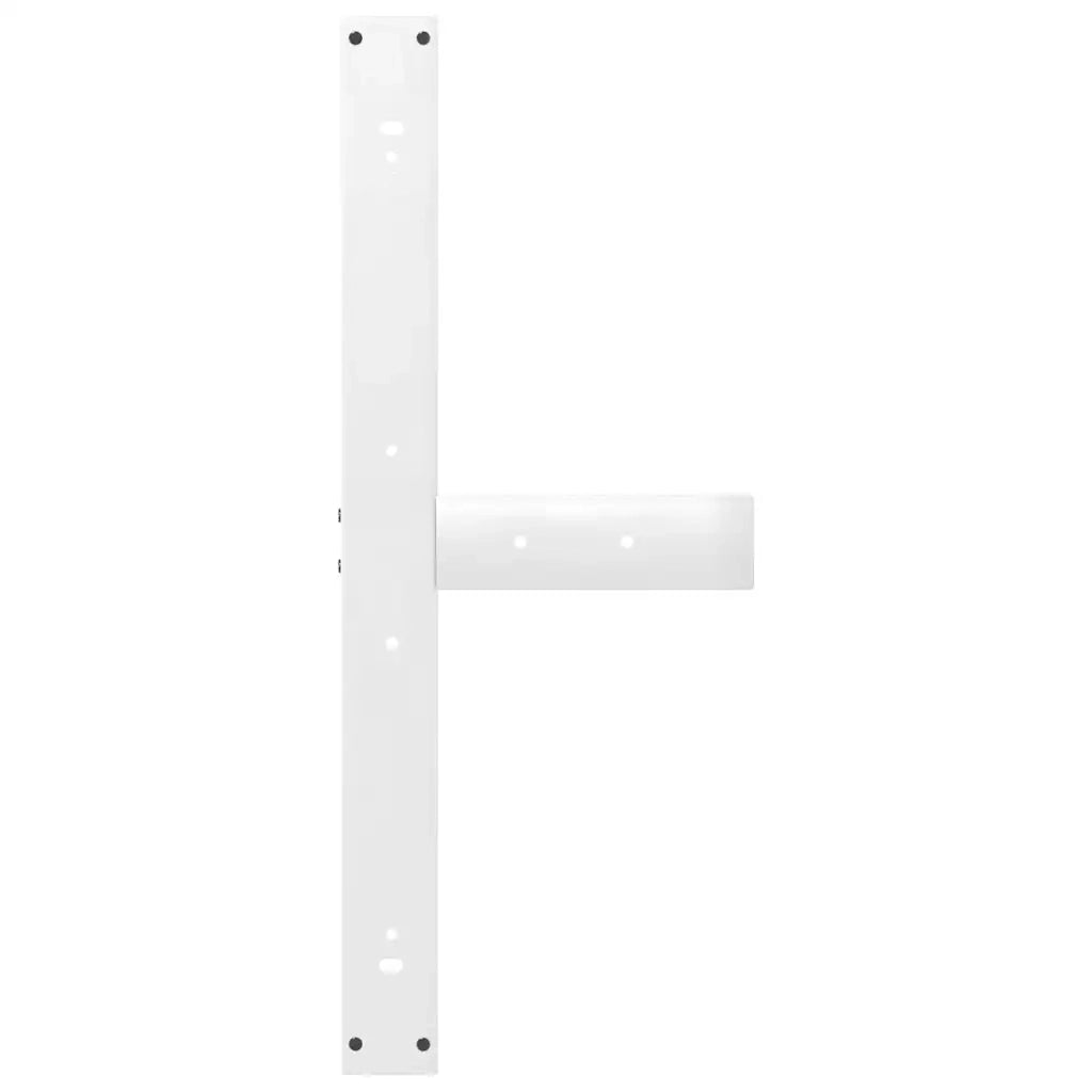 Gambe per tavolo da pranzo a forma di T 2 pz bianche 90x35x(72-73) cm in acciaio 4013065