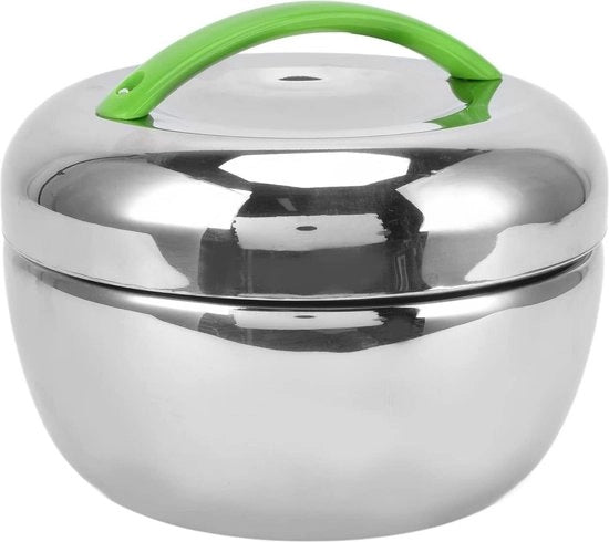 Borsa da Picnic in Acciaio Inossidabile 13 L - Borsa Bento Ereditaria - Borsa da Picnic Termica - Ø 17 X 14 Cm - Argento