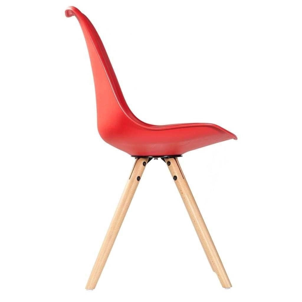 Sedia rossa in polipropilene 54x48x83/48h