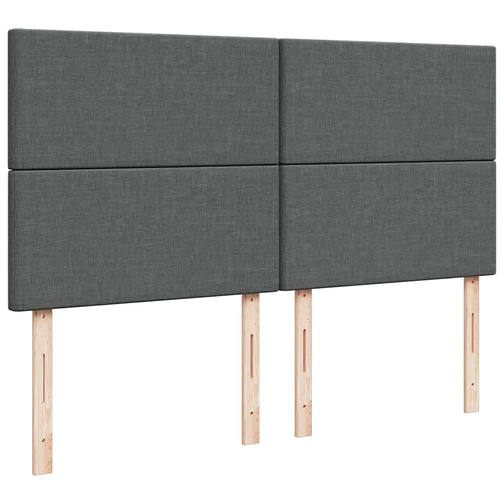 vidaXL Struttura Letto Pouf con Materassi 200x200 cm in Tessuto