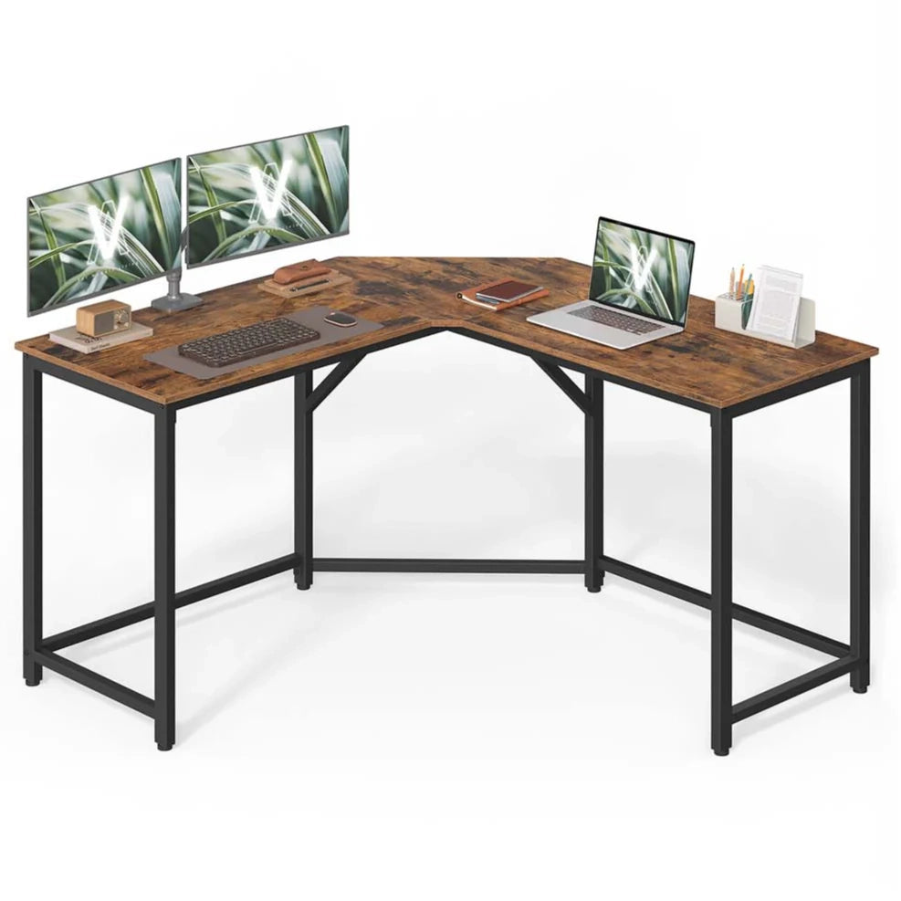Scrivania angolare per computer per adulti 129 x 129 x 76 cm marrone 12_0004181