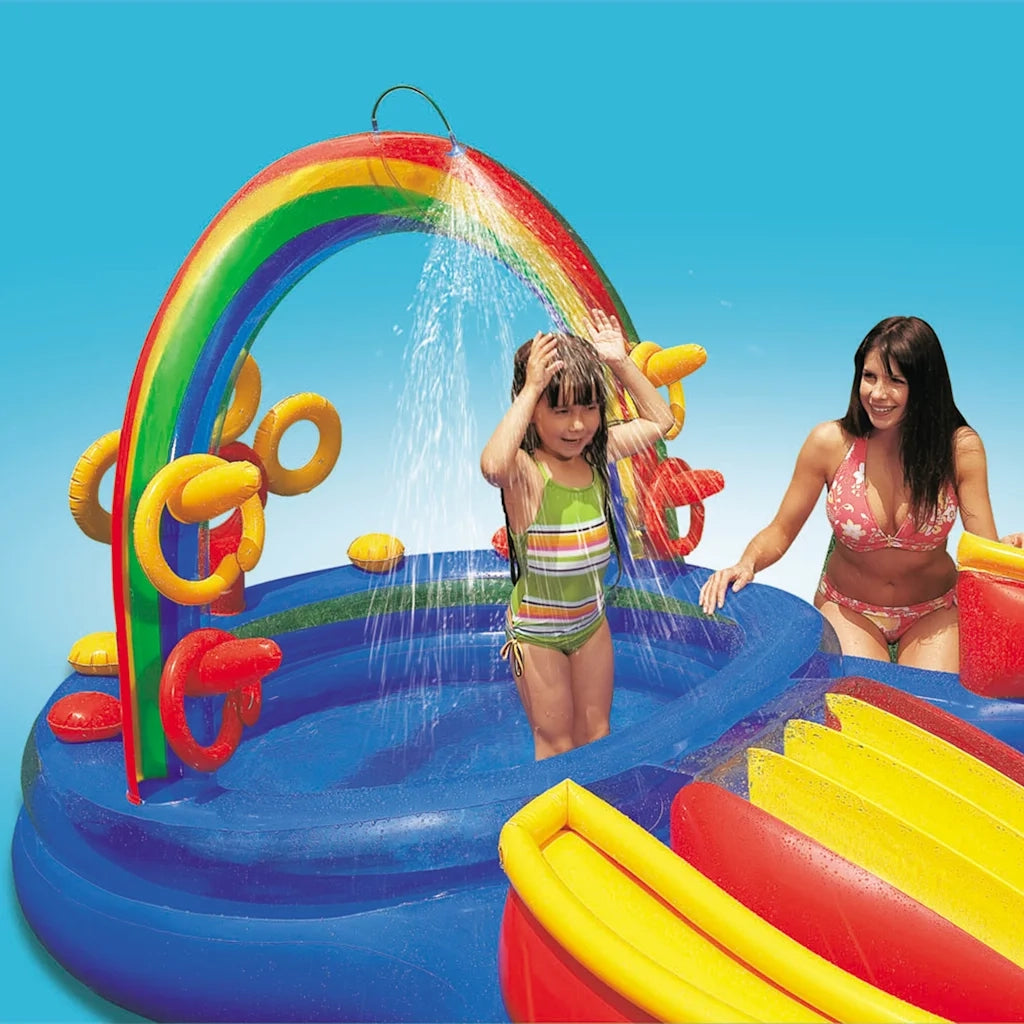 INTEX Piscina Gonfiabile Rainbow Play Center 297x193 x135 cm 57453NP 91526
