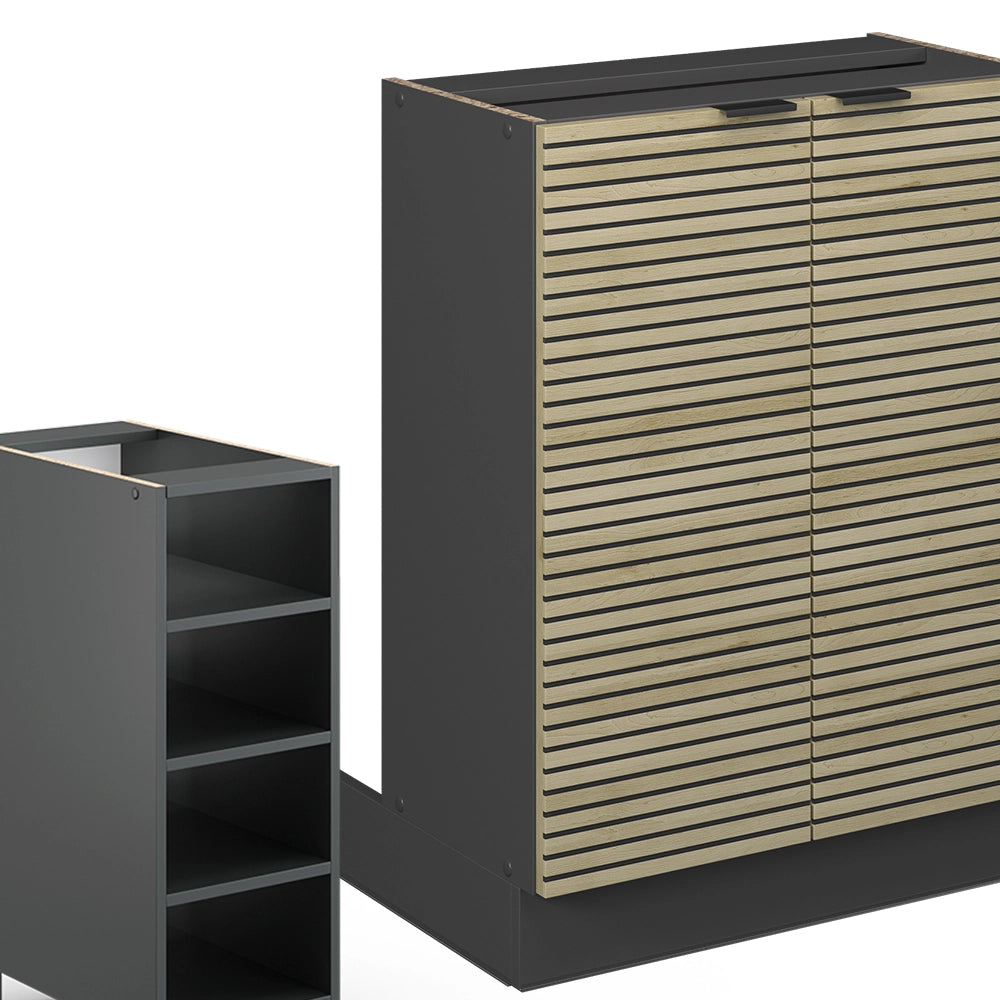 Vicco Isola cucina Pannello in quercia 90 cm senza piano di lavoro