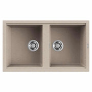 Lavello Elleci Incasso 2 vasche 86x51 Best 450 Granitek Avena LGB45051