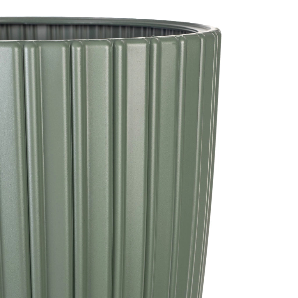 Vaso da fiori KADAX da 30 cm con inserto, vaso da fiori in plastica, verde