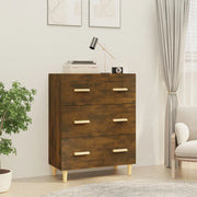 Credenza Rovere Fumo 70x34x90 cm in Legno Multistrato 817345