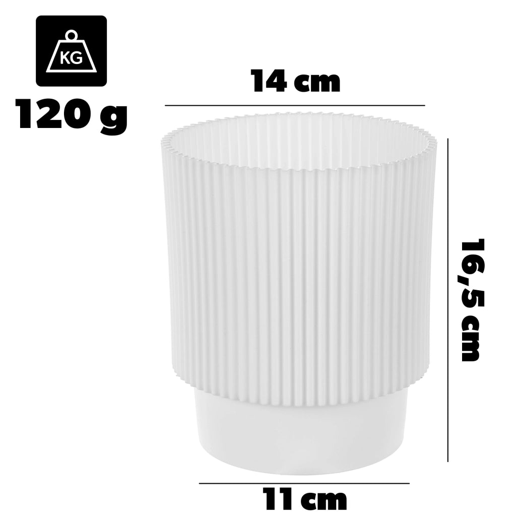 Vaso da fiori KADAX 13 cm, copripianta, vaso da fiori in plastica bianca