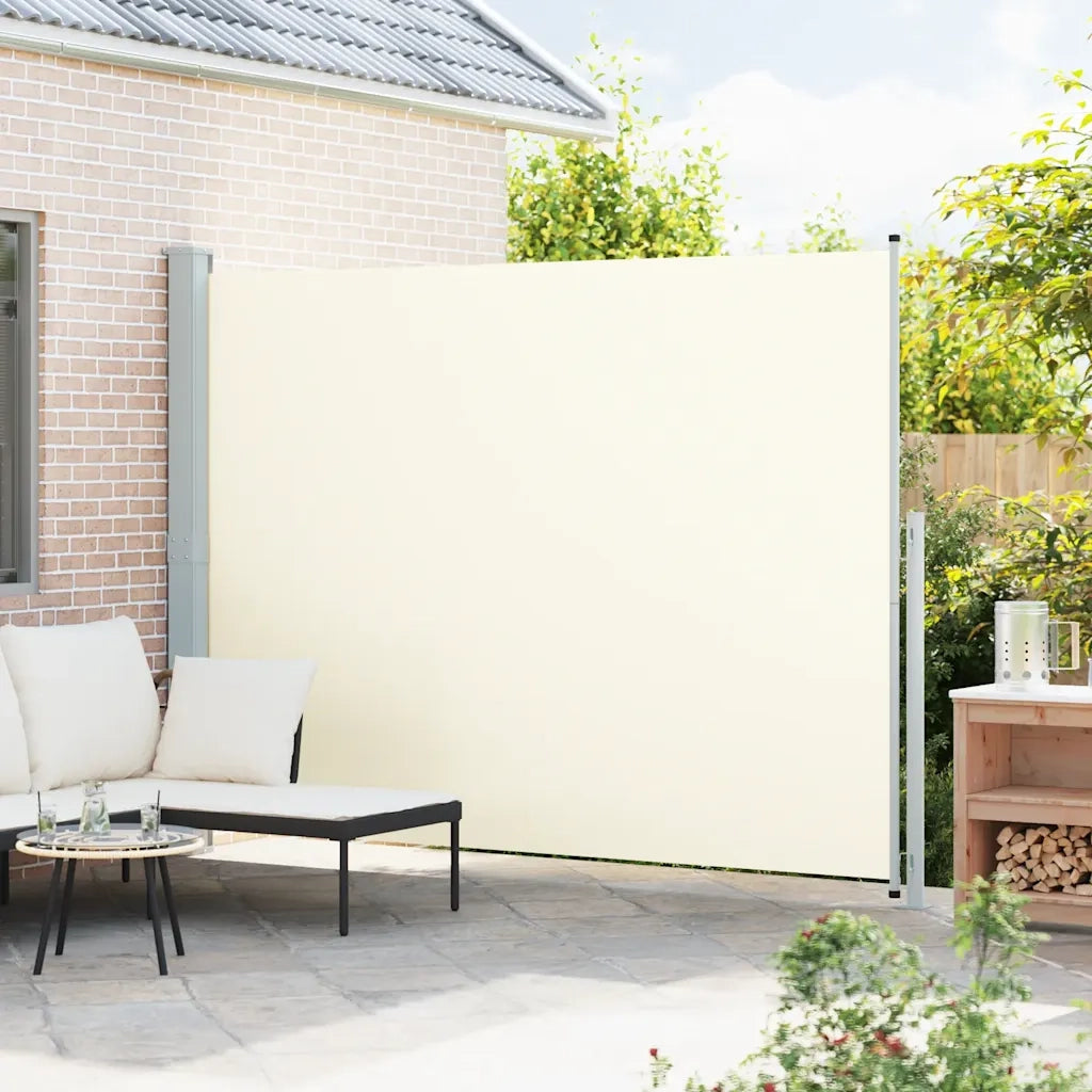 Tenda Laterale Retrattile per Patio 220x314 cm Crema 313424