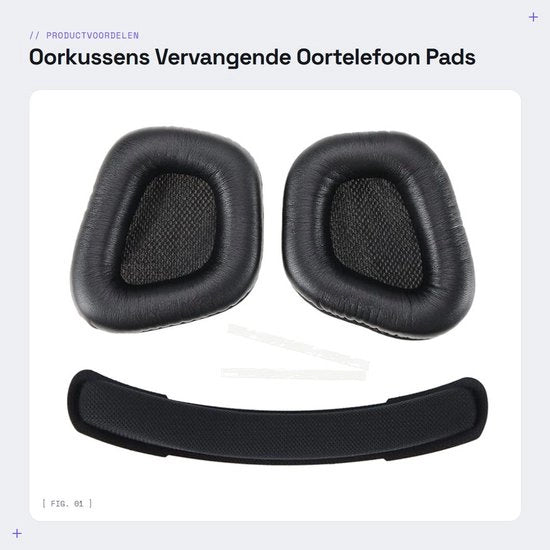 Orecchini sostitutivi per cuffie - Pads per cuffie - Nero - Cintura - Comodo e Duraturo - Adatto per Corsair Void e Void Pro