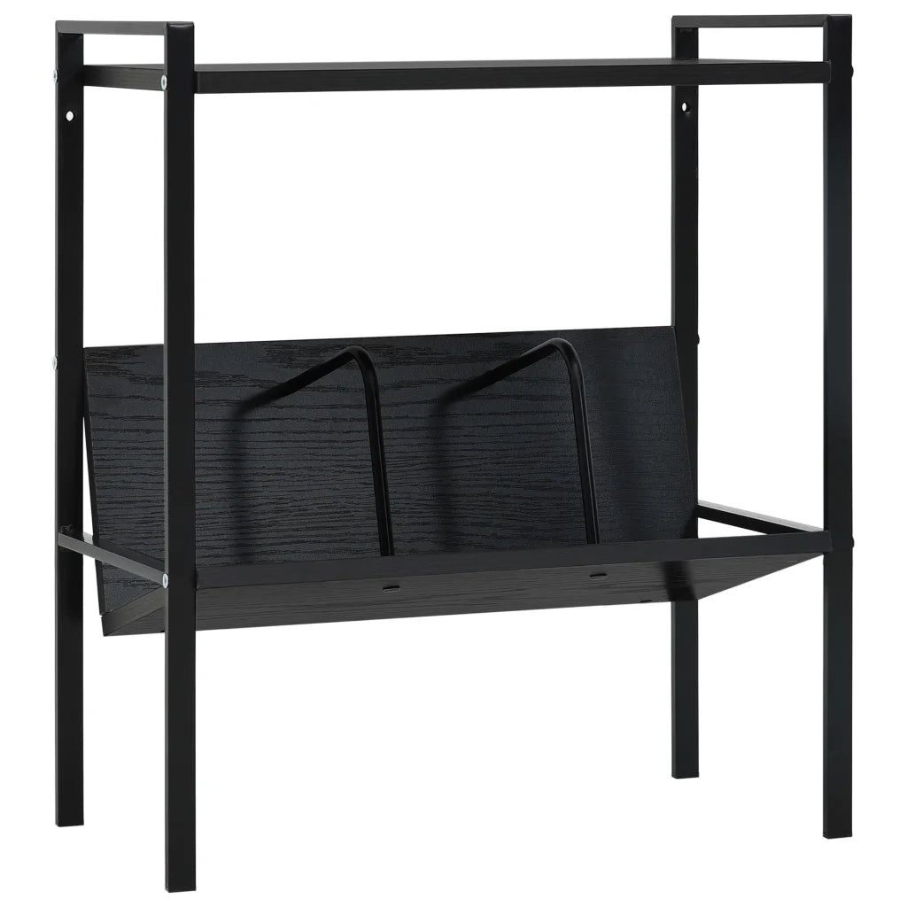 Libreria a 2 Ripiani Nera 52x28x59 cm in Truciolato cod mxl 7004