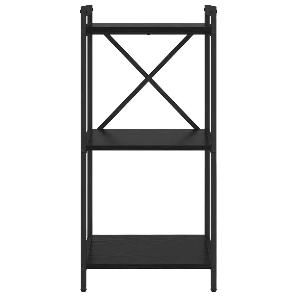 Libreria-Scaffale per Libri-Mobile di Stoccaggio Rovere Nero 40 x 30 x 85 cm Legno multistrato 247566