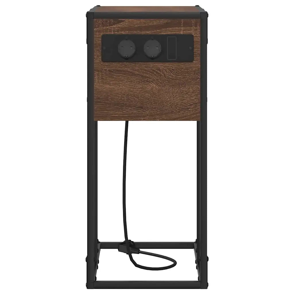 Comodino | Armadio da Notte | Mobiletto da notte Rovere Marrone 41,5 x 26 x 60,5 cm